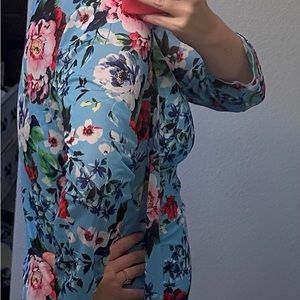 One piece blue swim suite XL with matching swim coverup jacket. Never worn